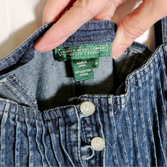 Ralph Lauren Dark Blue Jean Dress - Picture 3 of 3